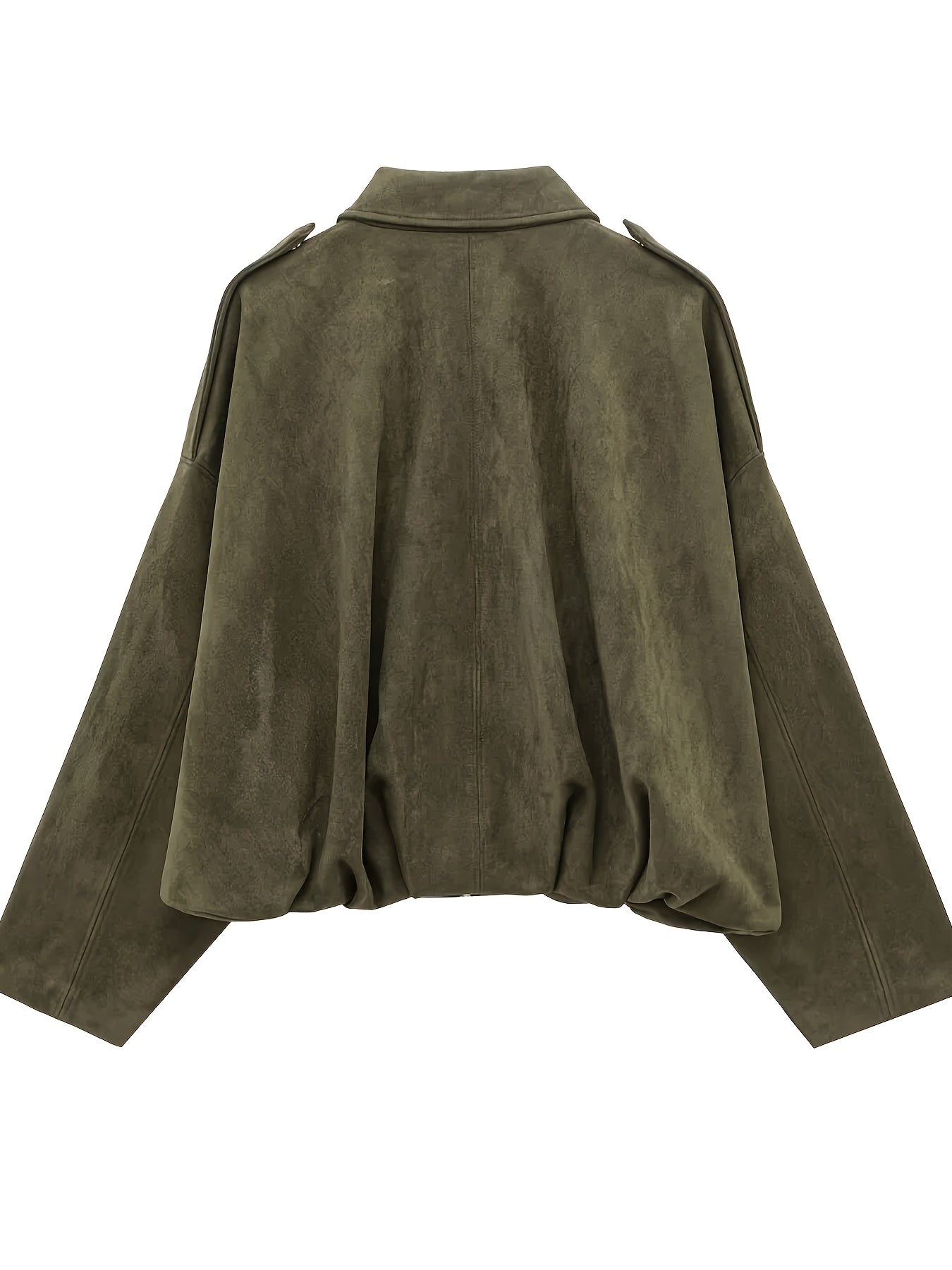Armoirè – Krátká semišová bunda v oversize střihu