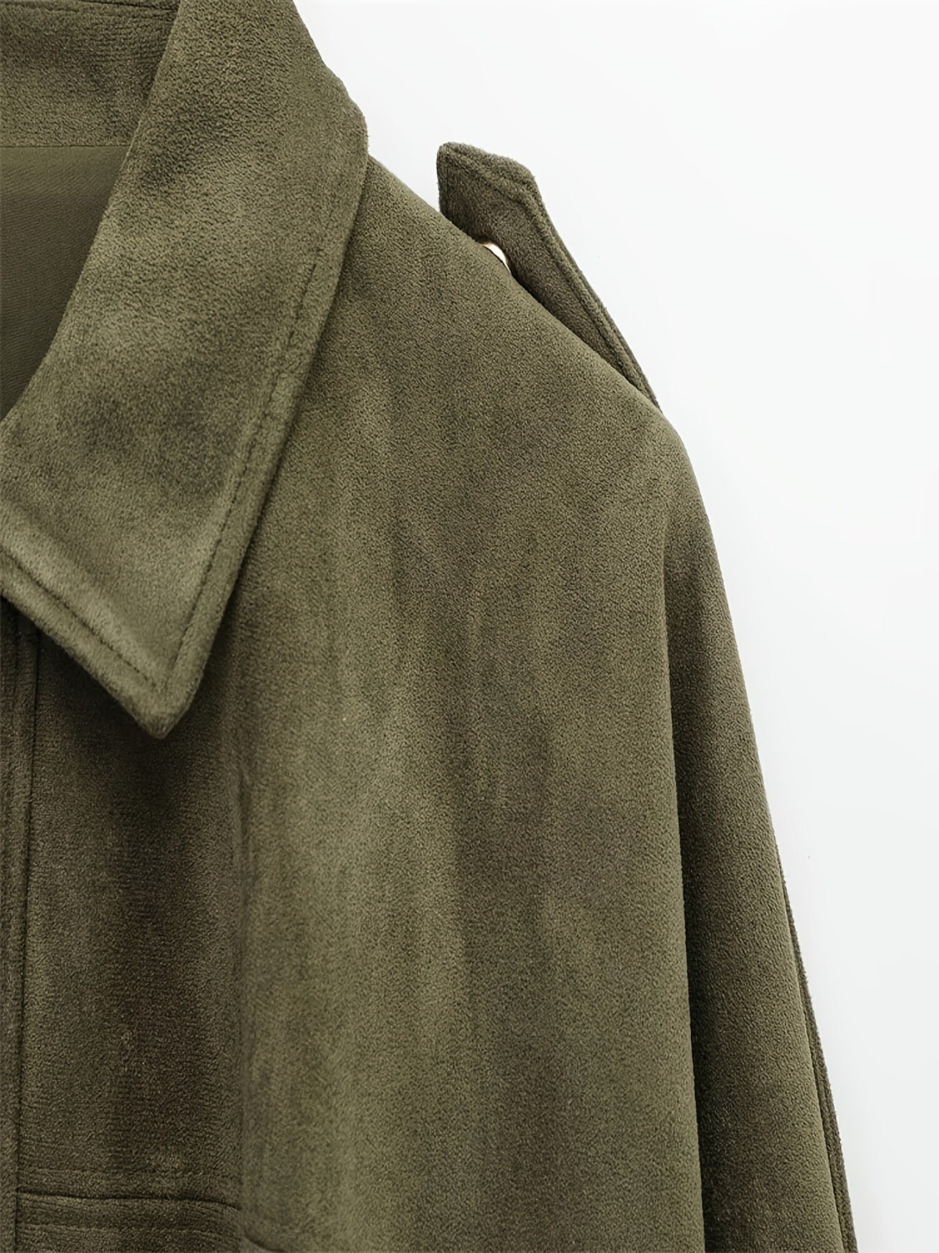 Armoirè – Krátká semišová bunda v oversize střihu