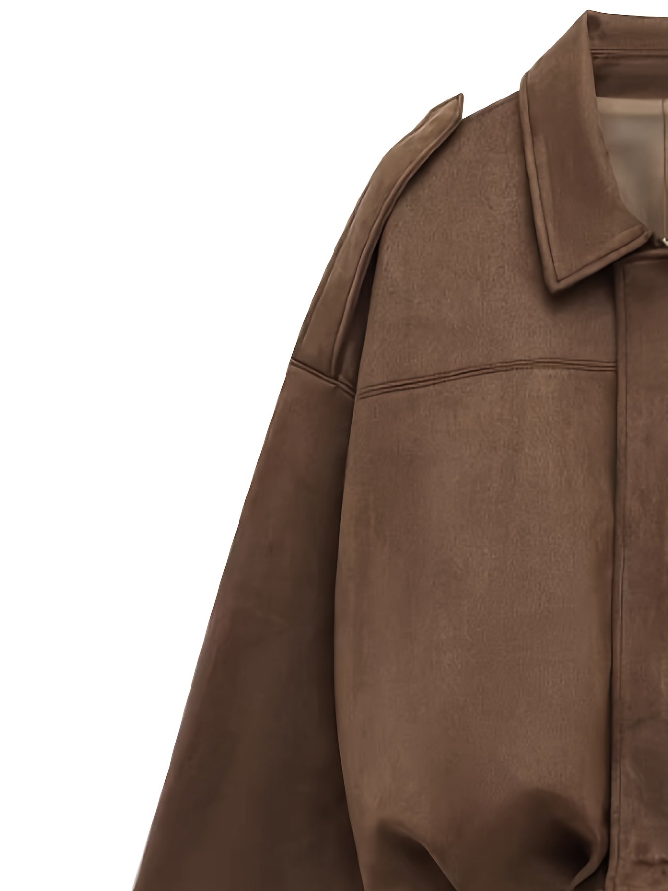 Armoirè – Krátká semišová bunda v oversize střihu
