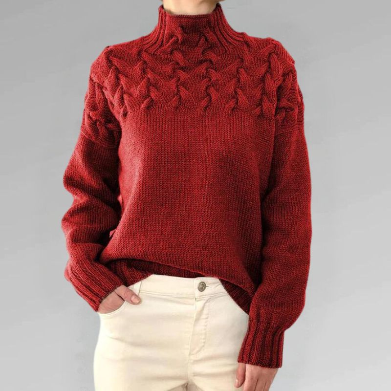 Armoirè – Elegantní svetr s vysokým límcem