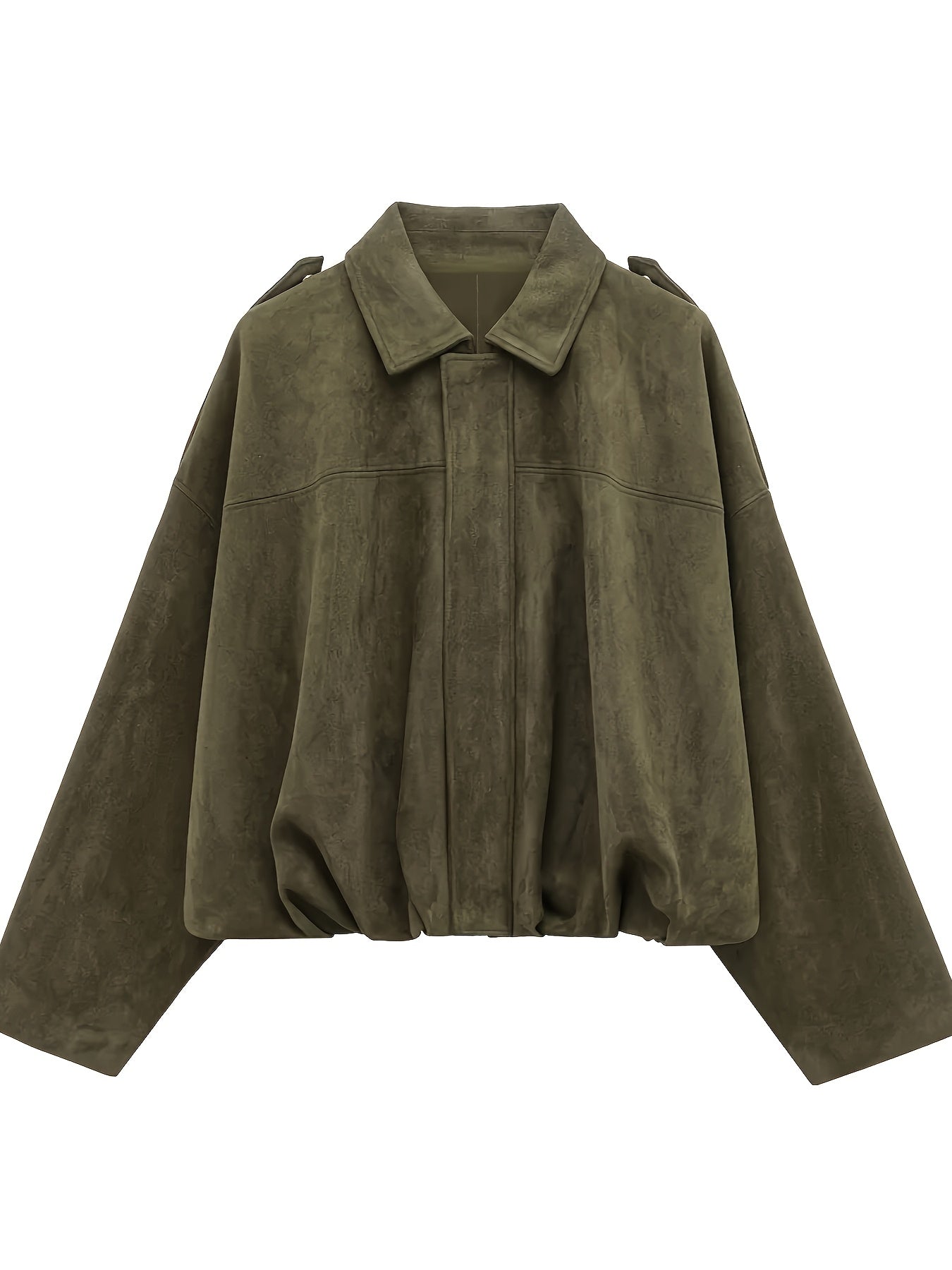 Armoirè – Krátká semišová bunda v oversize střihu